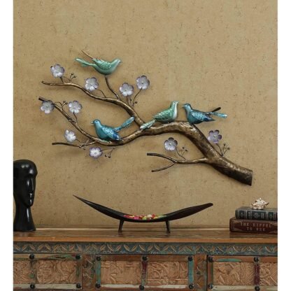 Wrought Iron Birds On Branch Wall Decor