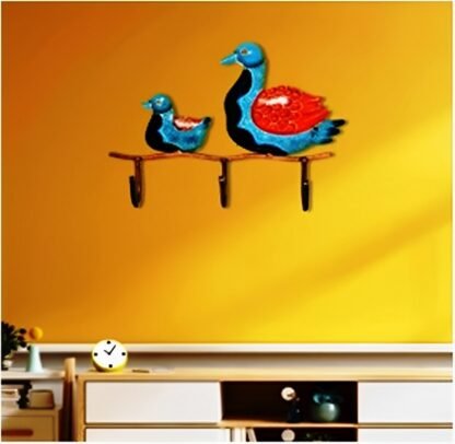 Iron Painted Mother & Baby Duck Holder