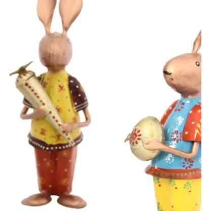 Colourful rabbits Figurines Set of 3 - Image 3
