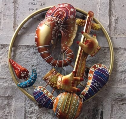 HM_1046_Multicolour Hand Painted Ganesha with Sitara