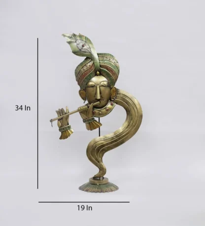 Metal Krishna Idol Show Piece - Image 5