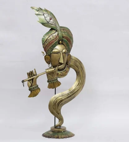 Metal Krishna Idol Show Piece - Image 4
