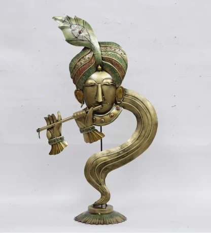 Metal Krishna Idol Show Piece - Image 2