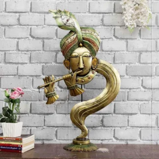 Metal Krishna Idol Show Piece