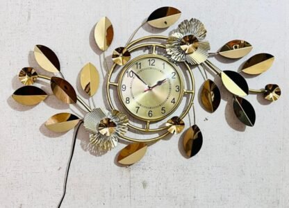 Floral Wall Decoration Clock - With LED - Image 2