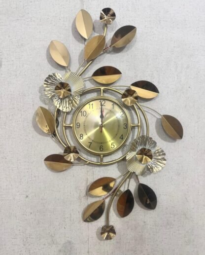 Floral Wall Decoration Clock - With LED - Vertical - Image 2
