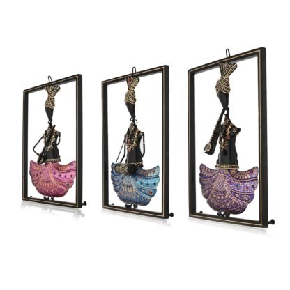 Metal Iron Musician Wall Mount Hanging Showpiece - Set of 3 (13.5 Inches Height) - Image 4