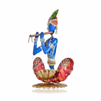 Metal Krishna Tea Light Showpiece - Image 4