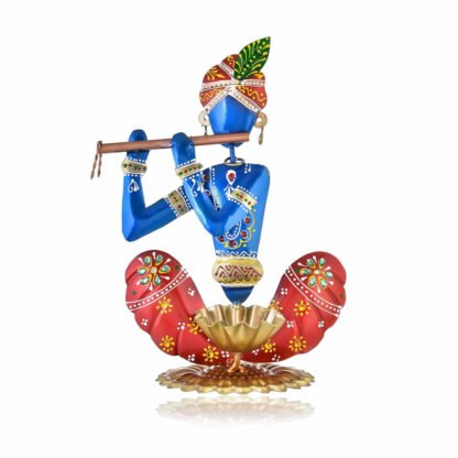 Metal Krishna Tea Light Showpiece - Image 3