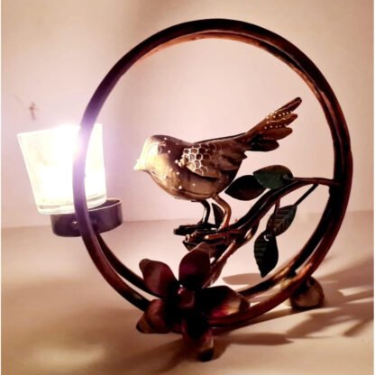 Bird Tea Light in Round Circle - Image 5