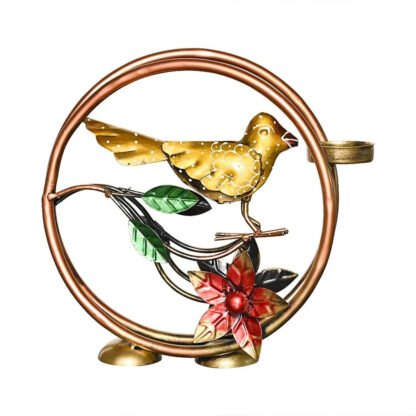 Bird Tea Light in Round Circle - Image 3