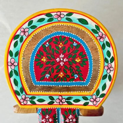 Wooden Elephant Mini Stool - Yellow - Image 3