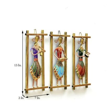 Rajasthani Musician frame for wall decoration - Set of 3 - Image 7