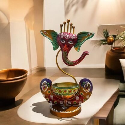 Ganesha Tea Light (Red &Green)