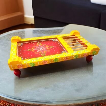 Wooden Charpai (Yellow) - Image 4