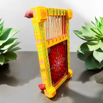 Wooden Charpai (Yellow) - Image 2