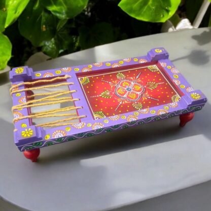 Wooden Charpai (Purple)
