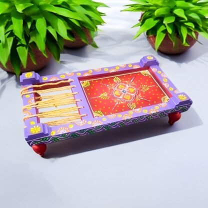 Wooden Charpai (Purple) - Image 4