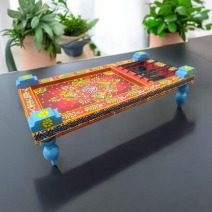 Wooden Charpai (Red)