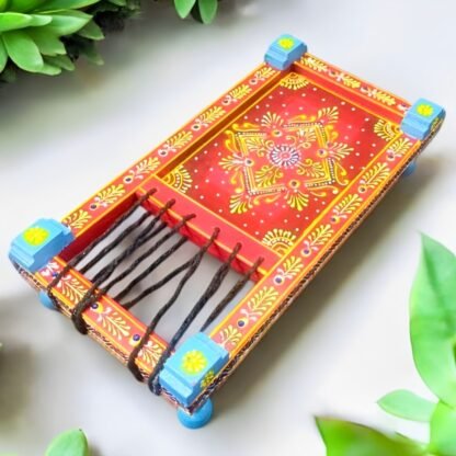 Wooden Charpai (Red) - Image 5