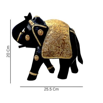 Golden Wooden Large Elephant Showpiece - Image 6