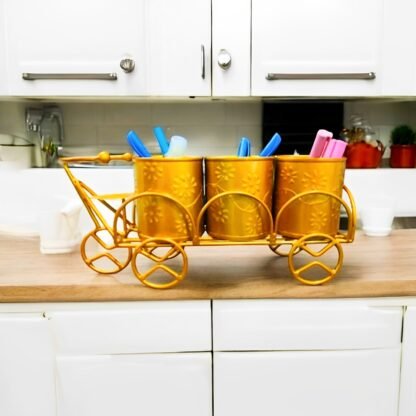 Golden Cutlary holder with 3 Holder - Image 8