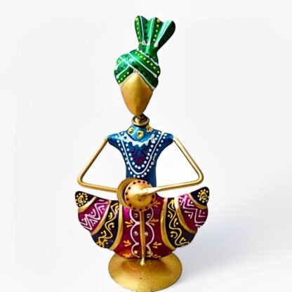 Multicolour Rajasthani Musician Showpiece Set of 3 - Image 6