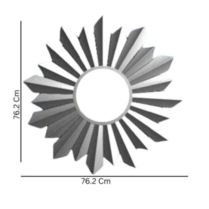 Silver Colour Round Wall Mirror - Image 3