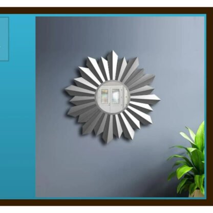 Silver Colour Round Wall Mirror - Image 5