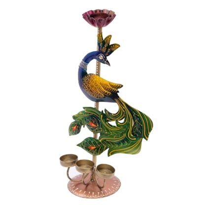 Big Peacock Tea Light Holder - Image 3