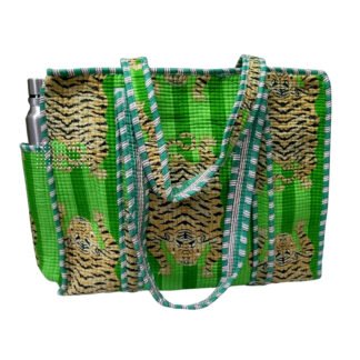 Cotton Quilted Tote Bags with Bottle Space
